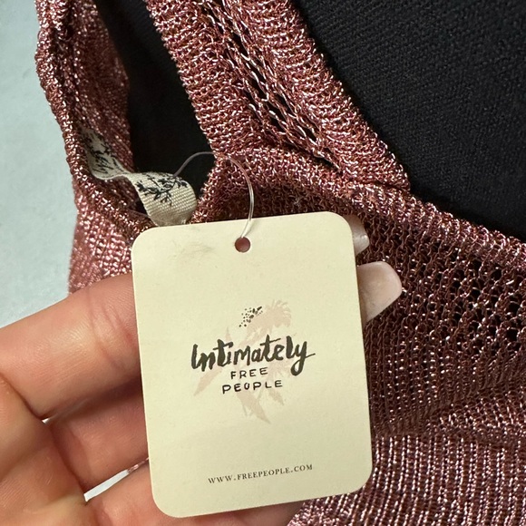 NWT Free People Metallic Top, Copper, Size Small - Picture 3 of 4